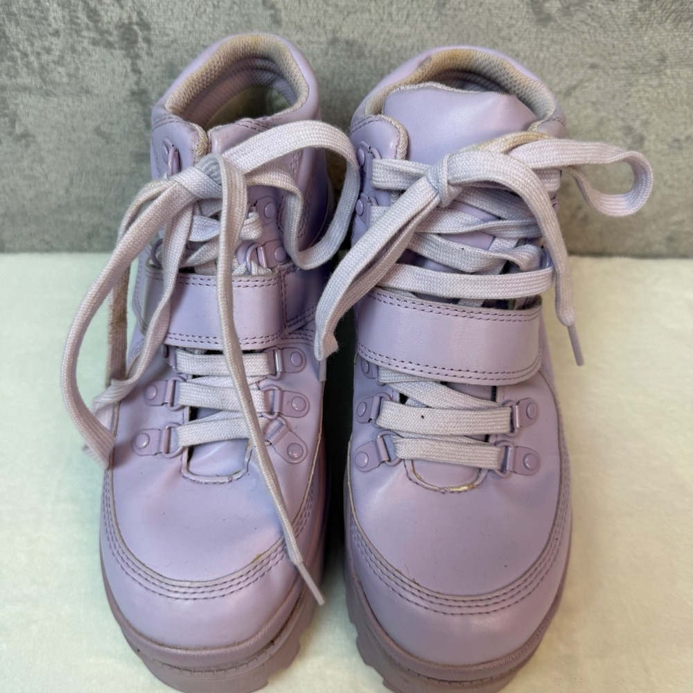 Jeffrey Campbell Sneaker Womens 7 Purple Hiker Platform High Top Bootie Lug Sole